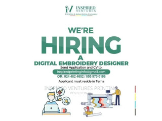 Digital EMBROIDERY Machine Operator