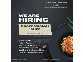 Chef Wanted for Restaurant