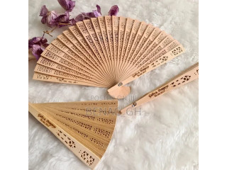 100PCS Personalized Wooden Hand Fans