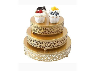 Triple Promo: Rent: Golden Metallic: Cake Stand!