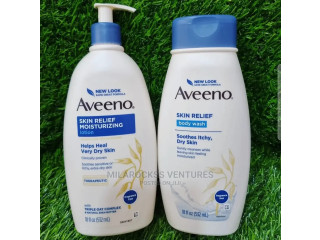Aveeno Skin Relief Moisturising Lotion and Body Wash.
