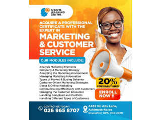 Professional Certificate in Marketing & Customer Service
