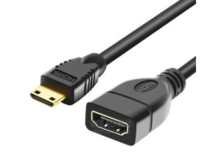 SE Mini HDMI MALE to HDMI FEMALE Cable (0.15m) Adapter