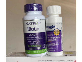Natrol Biotin +Equate Minoxidil for Women Hair Growth