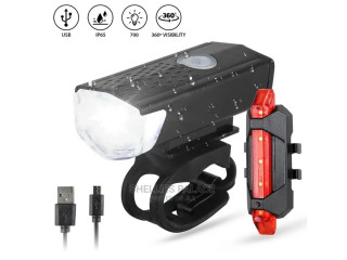 USB Rechargeable Bike MTB Bicycle Front Back Rear Taillight