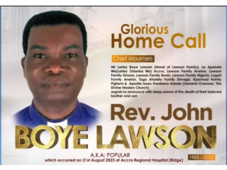 Rev John Boye Lawson aka Popular