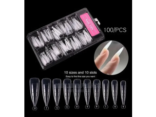 100 Pcs Poly Gel Quick Building Mold Tips Nail Dual Forms