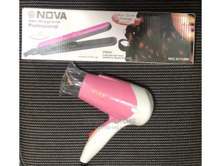 Nova Hair Straightener and Hair Dryer.