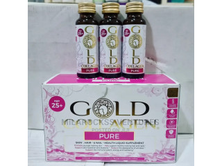 Gold Collagen Skin Hair Nail Health Liquid Supplement. 25+