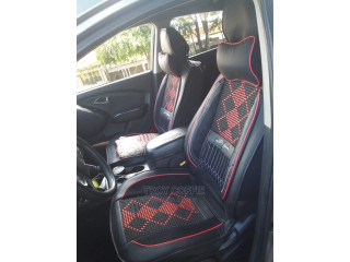 Leather Seat Support Red and Black