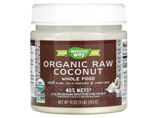 Organic Raw Coconut, Whole Food, 16 Oz (453 G)