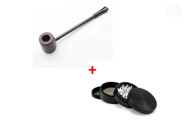 ebony-smoke-pipe-and-metal-grinder-crusher-big-0