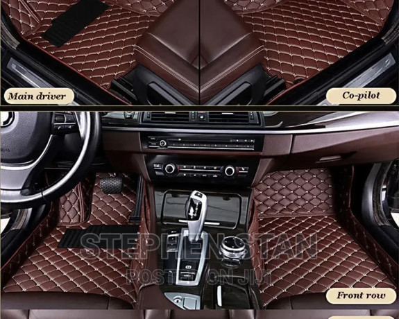 4d-high-quality-brown-luxury-leather-car-floor-mat-carpet-big-0