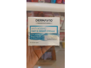 Dermav10 Anti-Aging Day and Night Cream With Collagen