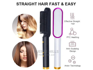 Hot Ring Comb Hair Straightener and Curler