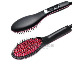 Plenteous Hair Ceramic Brush Hair Straightener Comb