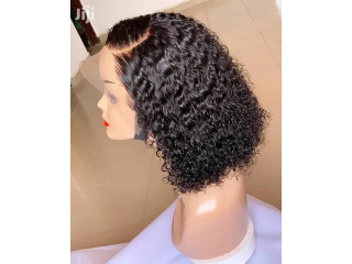 14 Inches Brazilian Remy Wet Curls Wig Cap
