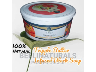 Tripple Butter Infused Black Soap 500g