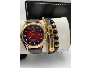 Rolex Leather Watch